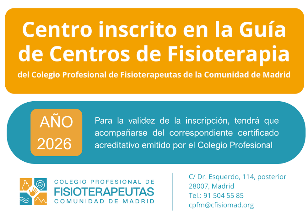 Sello Oficial Colegio Profesional de Fisioterapeutas de la Comunidad de Madrid Año 2026